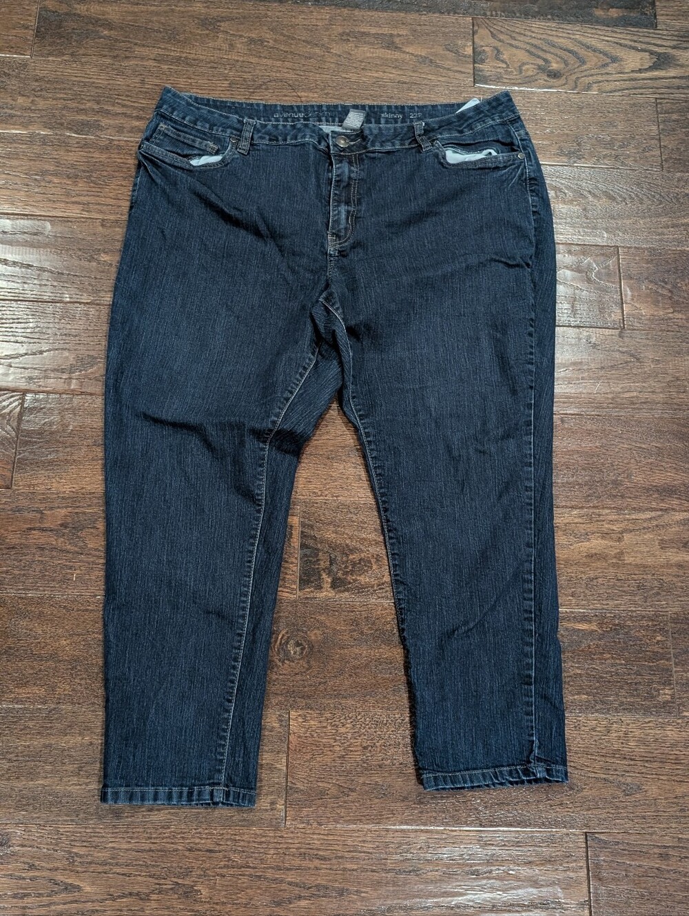 Avenue Denim Petite Dark Blue Denim Jeans Skinny Fit